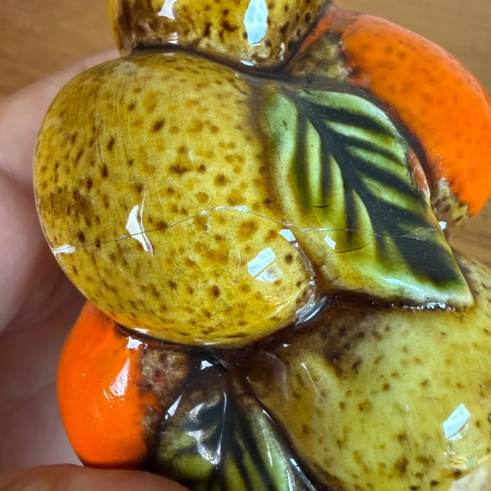 Vintage Inarco Orange Spice Fruit Basket Salt and Pepper Shakers E3356 Japan